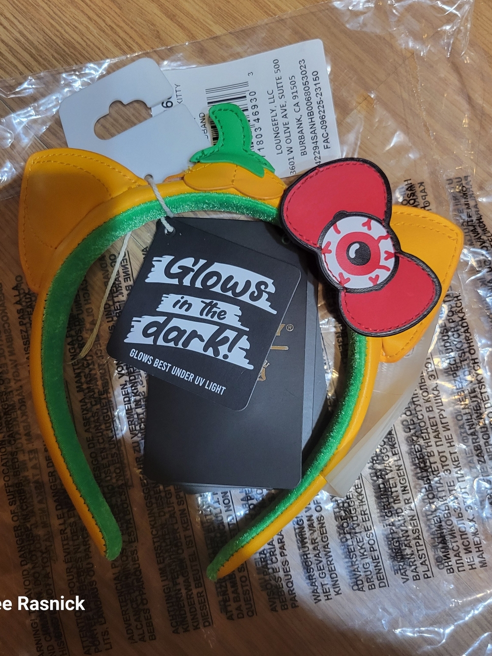 Loungefly Glow In The Dark Hello Kitty Halloween Ear Headband